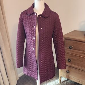 kate spade Quilted Wine Puffer Coat